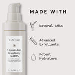 Naturium evening skincare routine resurfacing gel bottle display