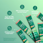 Nello Supergreens Mango Peach powder texture and ingredients details
