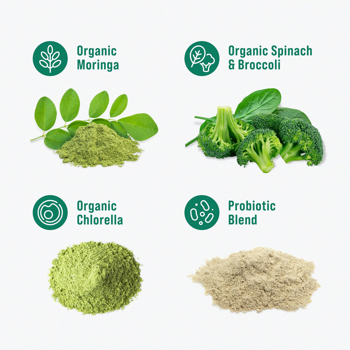 Authentic Nello Supergreens supplement box branding details