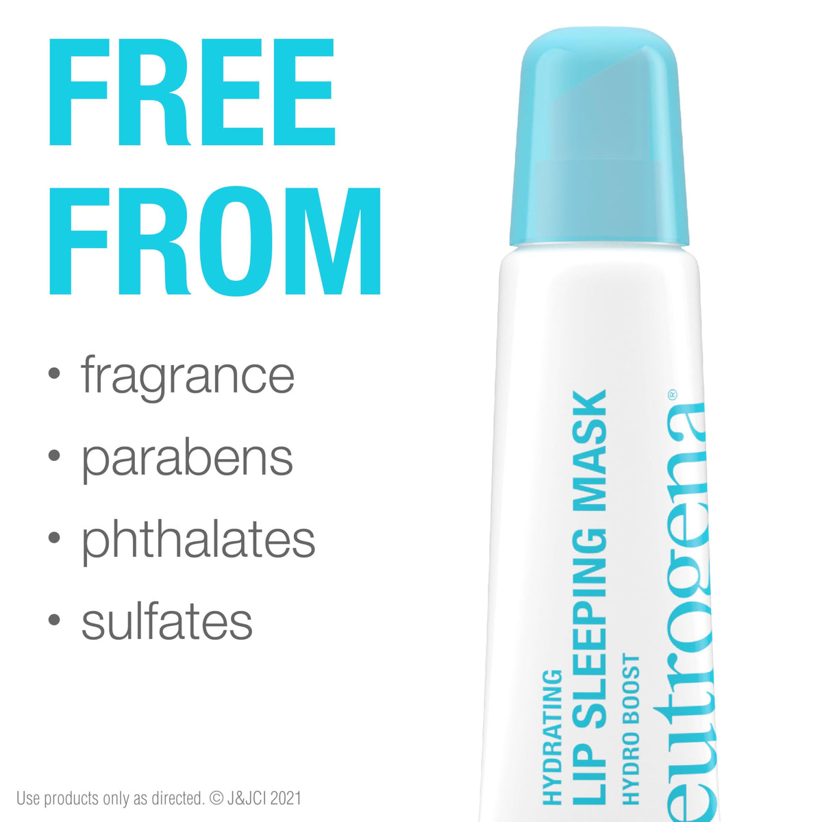 Neutrogena lip mask tube with cap removed for application