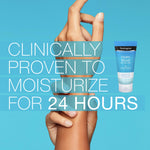 Authentic Neutrogena hydrating hand lotion package detailing the dermatologist tested formula for dry hands.
