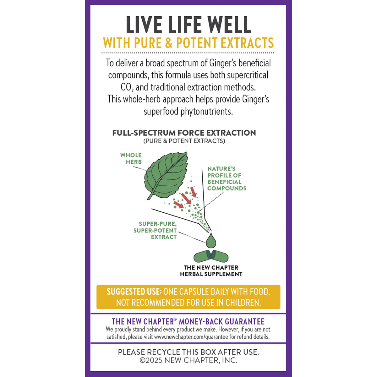 Authentic New Chapter ginger capsules for bloating and digestion relief