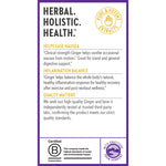 Gluten free vegetarian ginger supplement 60 capsules bottom view