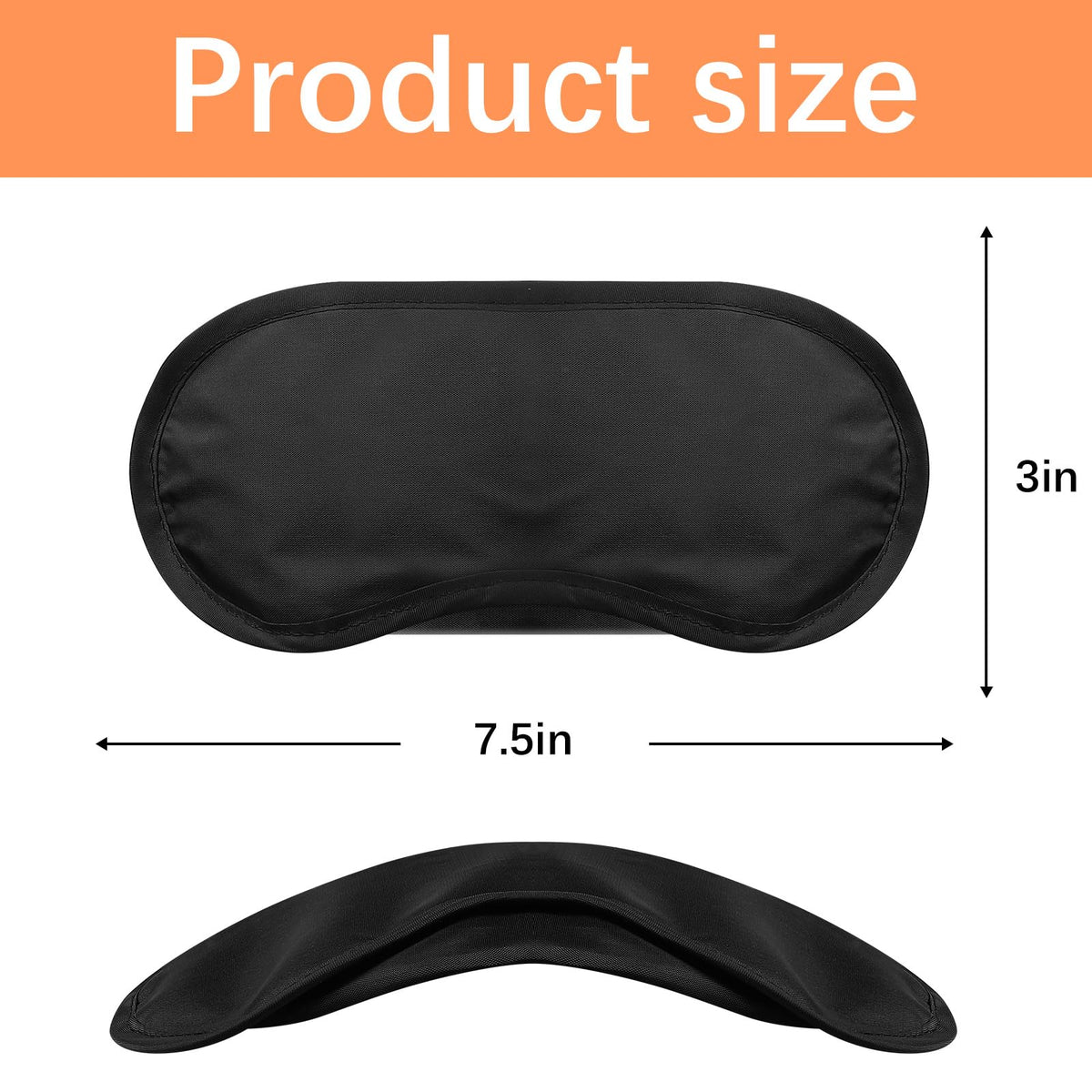 Close up of Lipetol black blindfold with nose pad design