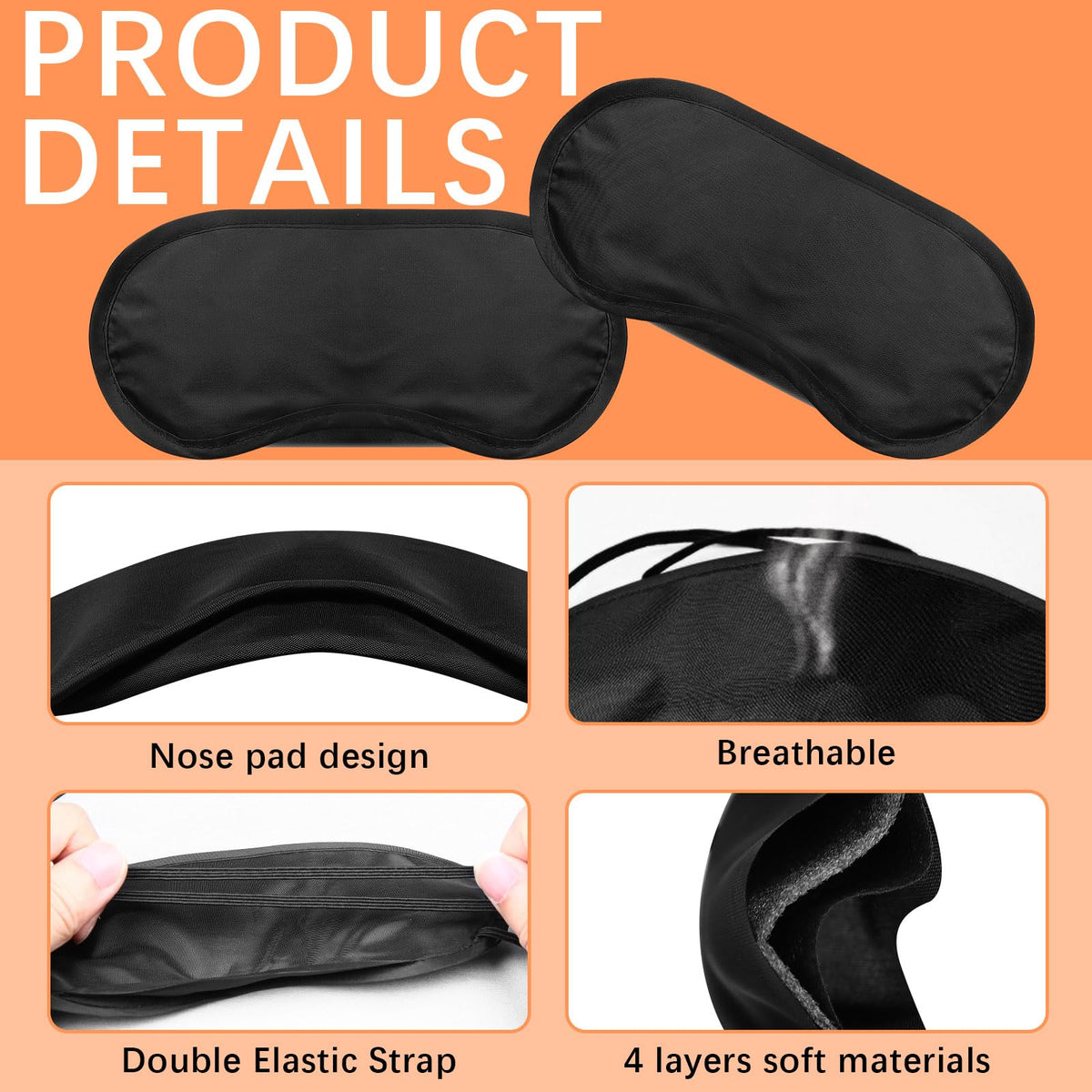 Lipetol sleep mask showing adjustable strap mechanism