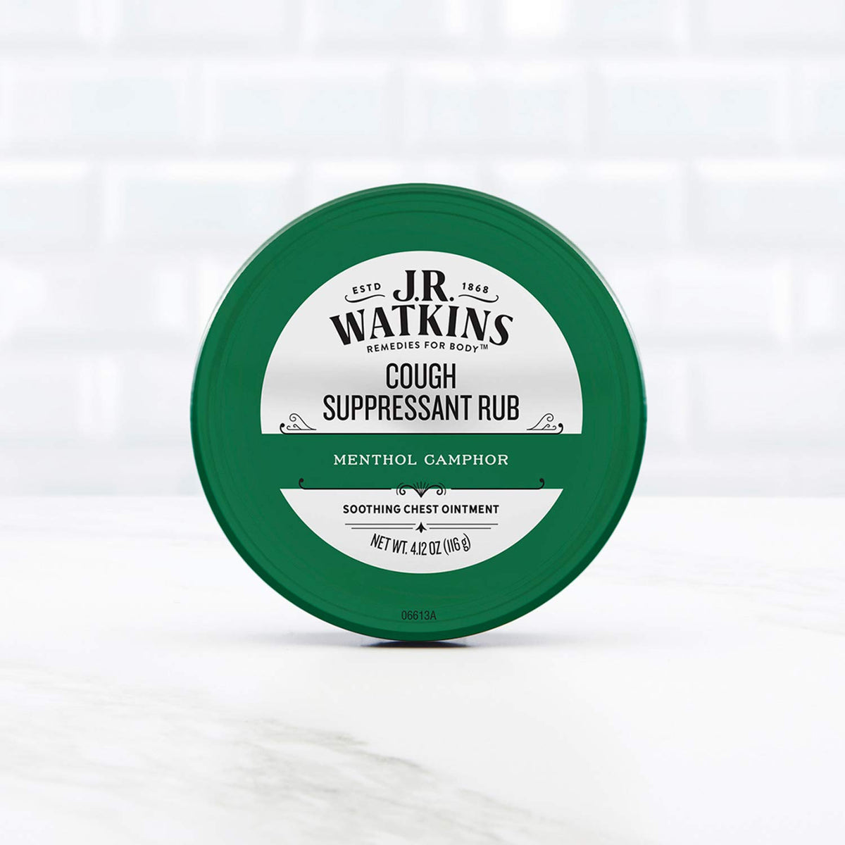 J.R. Watkins medicated vapors topical chest rub packaging close up view