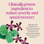 Non drowsy Umcka chewable tablets for multi symptom seasonal wellness