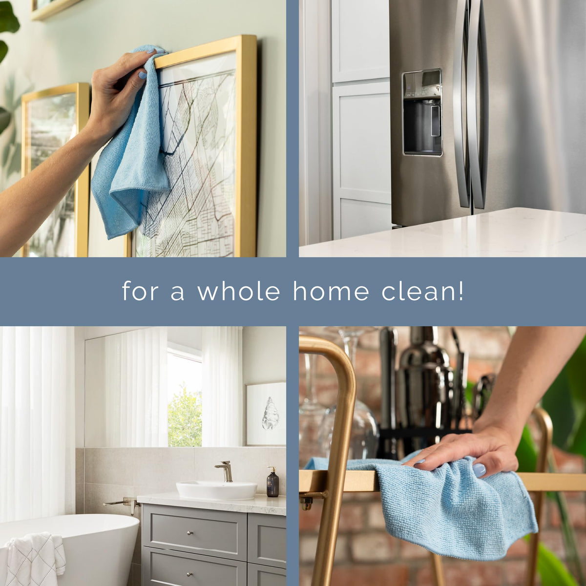 S&T INC. ultra soft non abrasive microfiber cloth dusting delicate wood furniture