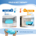 Flexible frozen gel pack conforming to Achilles tendon and heel