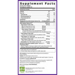 Side view of New Chapter Wholemega softgels bottle showing sustainable sourcing information