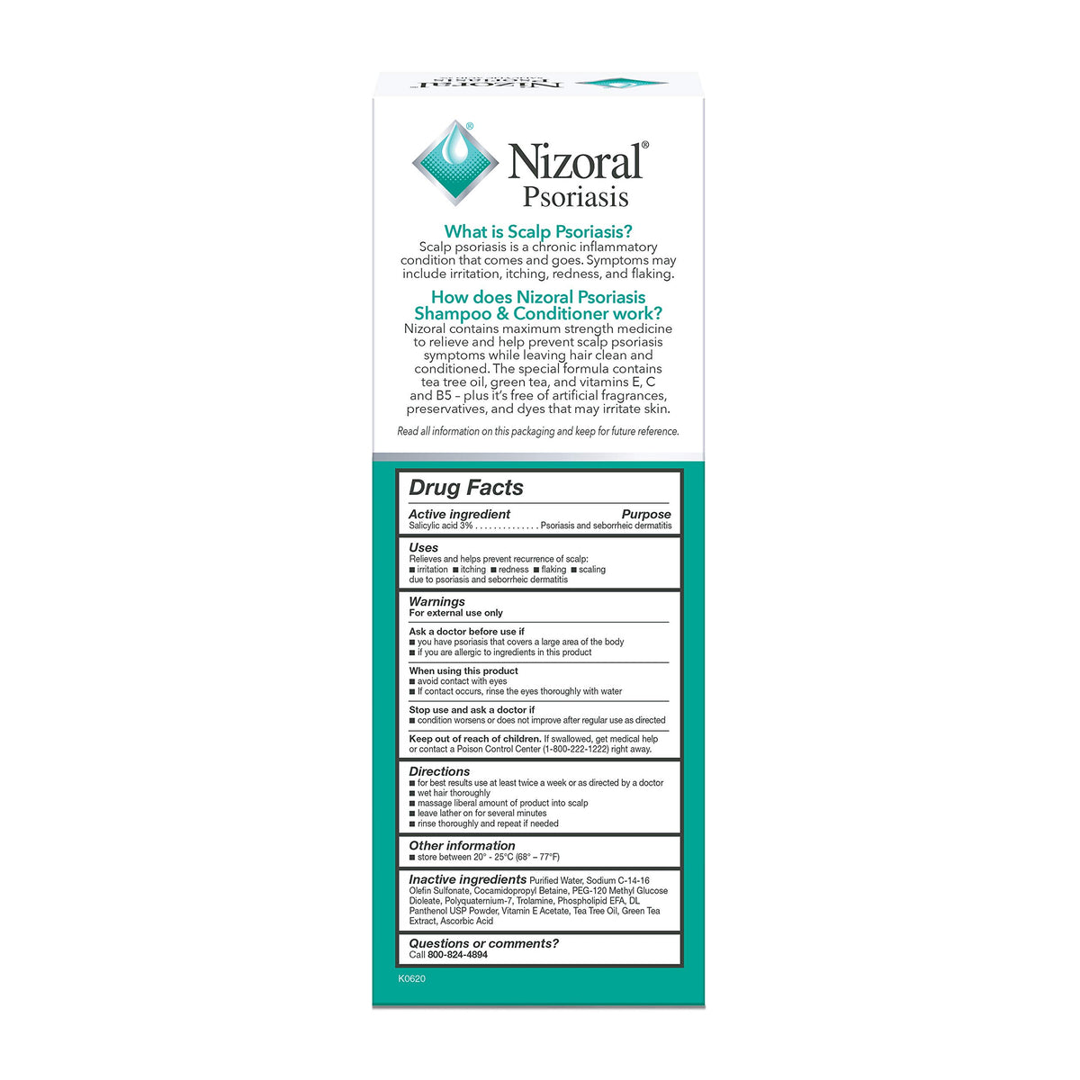Nizoral Psoriasis Shampoo and Conditioner 11 fluid ounce bottle