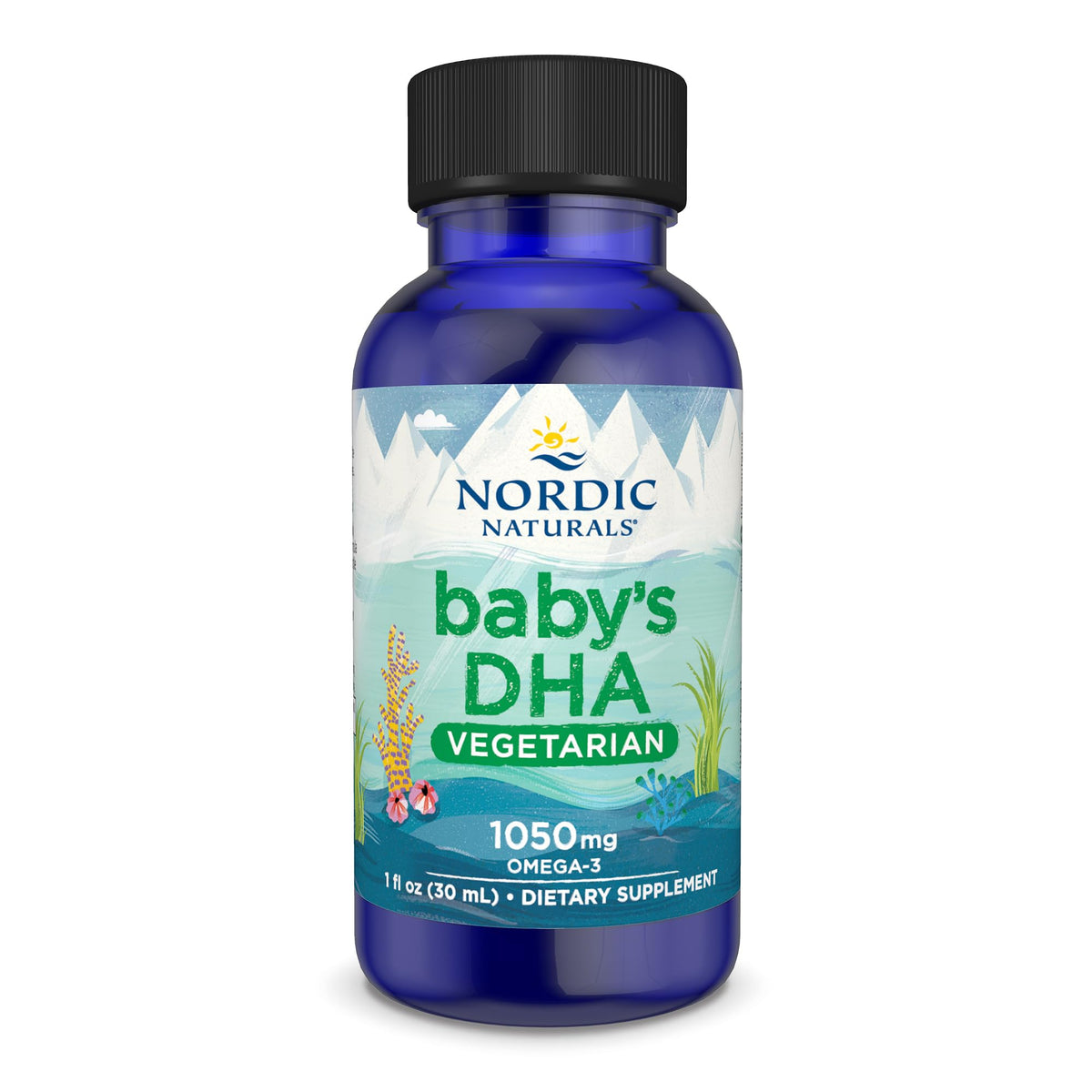 Nordic Naturals Baby's DHA Vegetarian Drops packaging box imported USA wellness product