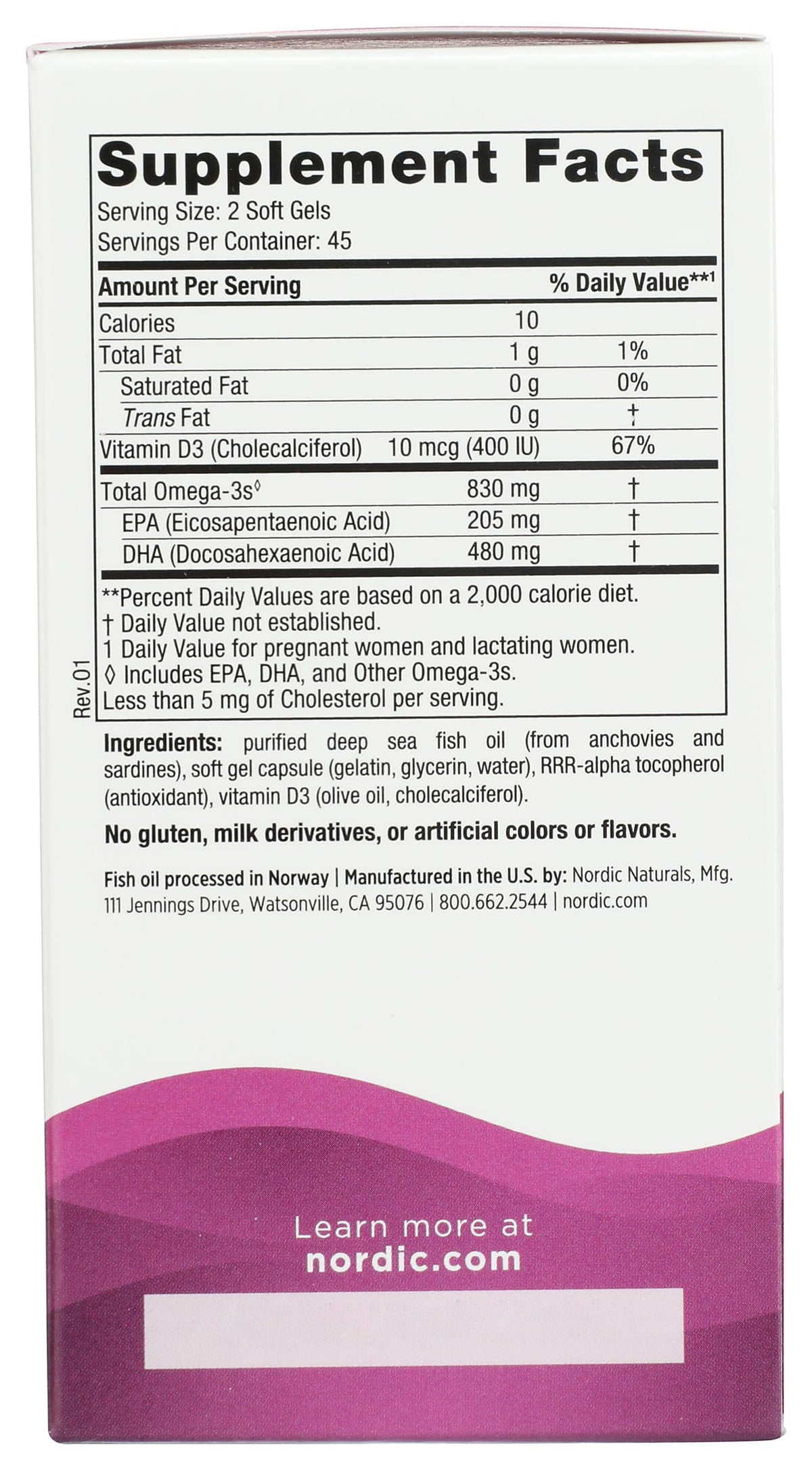 Packaging graphics of Nordic Naturals prenatal formula showcasing the American Pregnancy Association official recognition seal.