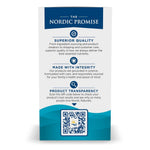 Nordic Naturals lemon flavored dietary supplement packaging showing the third party purity tested seal