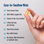 Easy to swallow small triglyceride fish oil gels for daily wellness