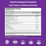 NutraChamps certified third-party tested liver care product showing vegan and non-GMO icons