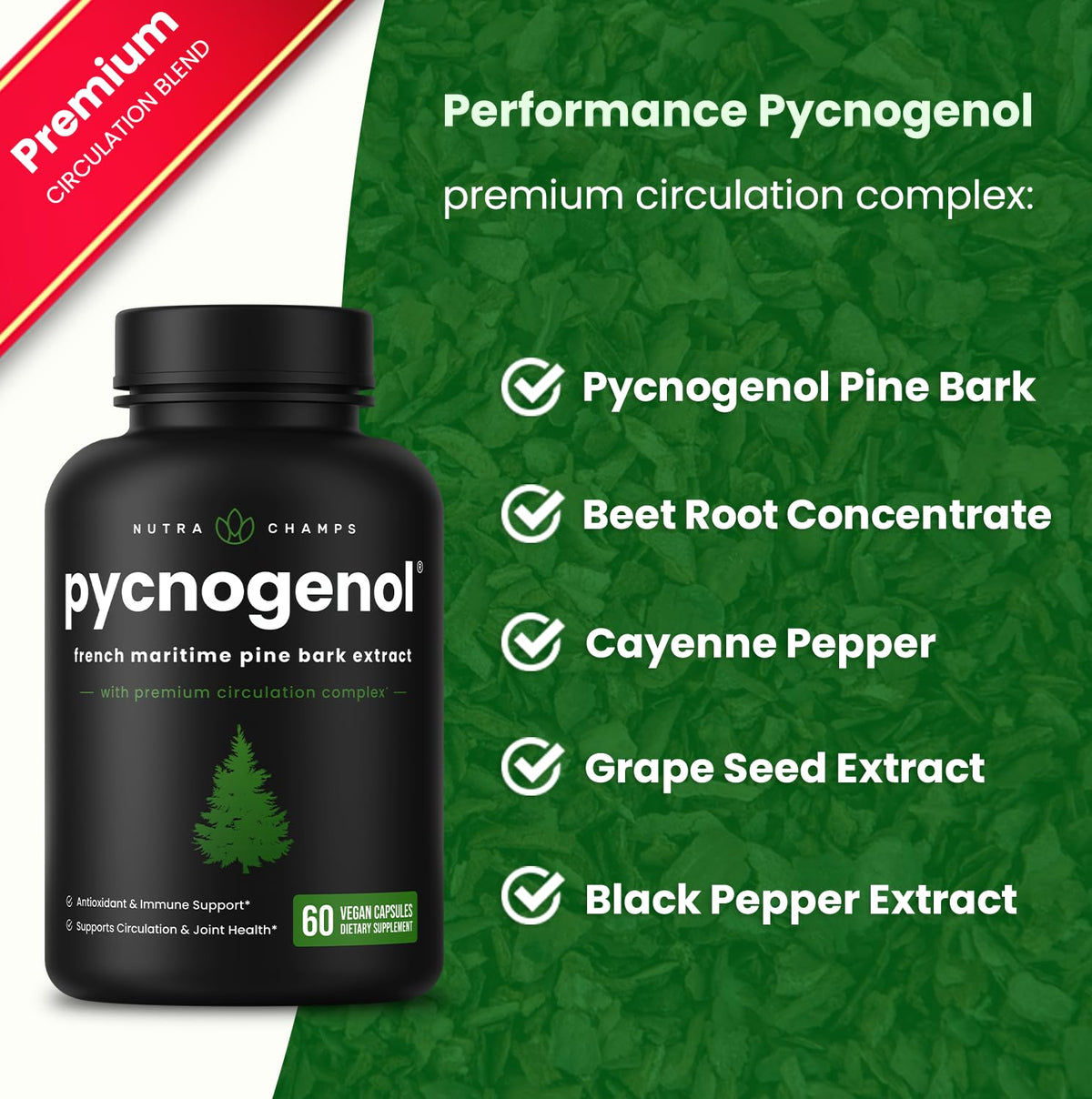 Premium nitric oxide booster supplement ingredients including beet root and cayenne