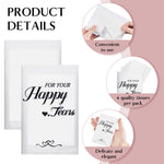 Resealable frosted tissue pouch close up revealing the elegant wedding theme print details.