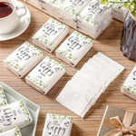 Sinmoe three ply pocket tissue packs packed inside a wedding welcome bag.