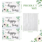 Elegant floral greenery designed mini tissue wallets for wedding guests