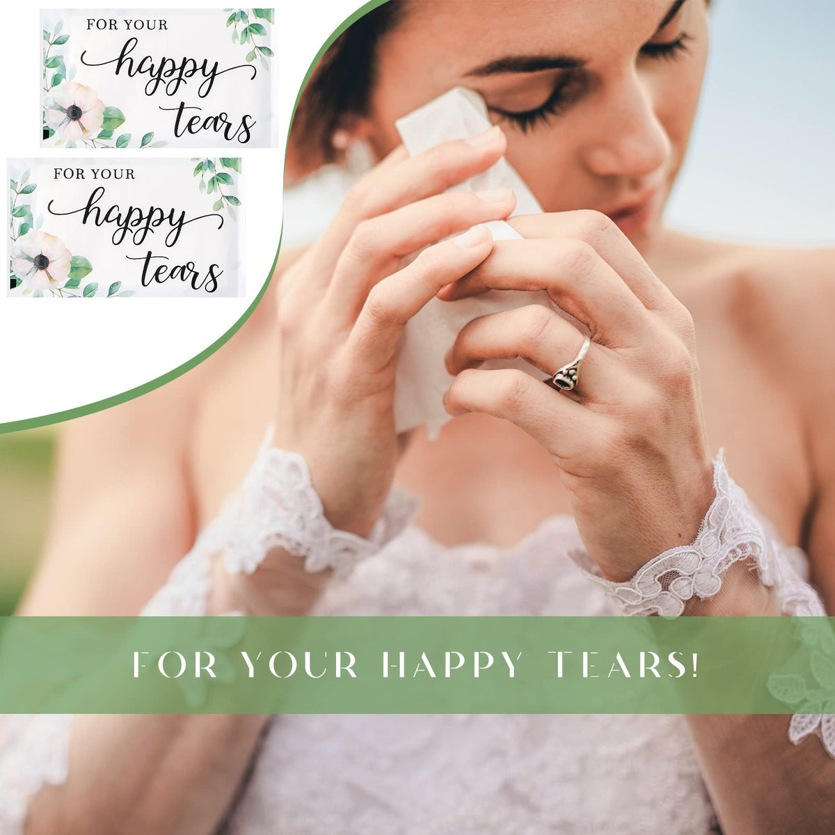 Disposable individual tissue packets arranged in ceremony favor basket