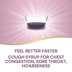 Angled view of the non drowsy Nature's Way Umcka cough syrup bottle with the included dosage cup