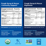 Mommy's Bliss organic cough and mucus value pack highlighting elderberry and vitamin C formulation.