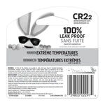 Brand logo and battery capacity on Energizer CR2 pack