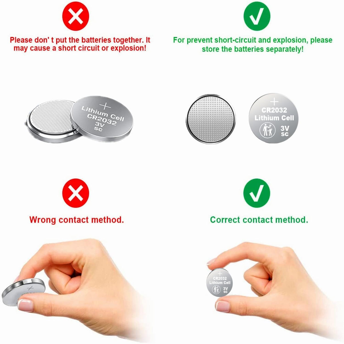Rear side of Nightkonic battery packaging with safety instructions