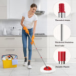 Sturdy aluminum and plastic top handle grip of the replacement cleaning pole.