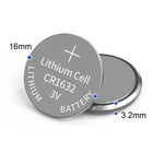 Close up of Fuspower 3V coin cell battery specifications