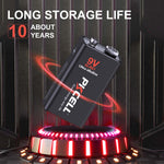 Twelve count package of long lasting smoke alarm replacement batteries showcasing premium build quality.
