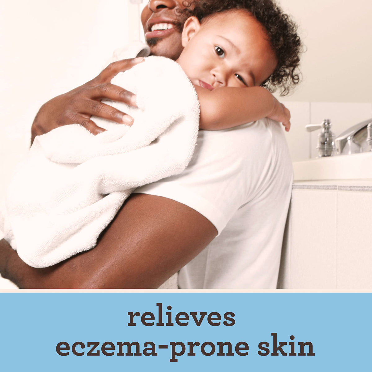 Aveeno Baby Eczema Balm one ounce blue lid container for infant skincare