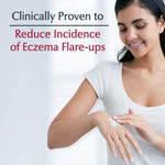 Back label of Eucerin Eczema Relief showing active ingredients and directions for use.