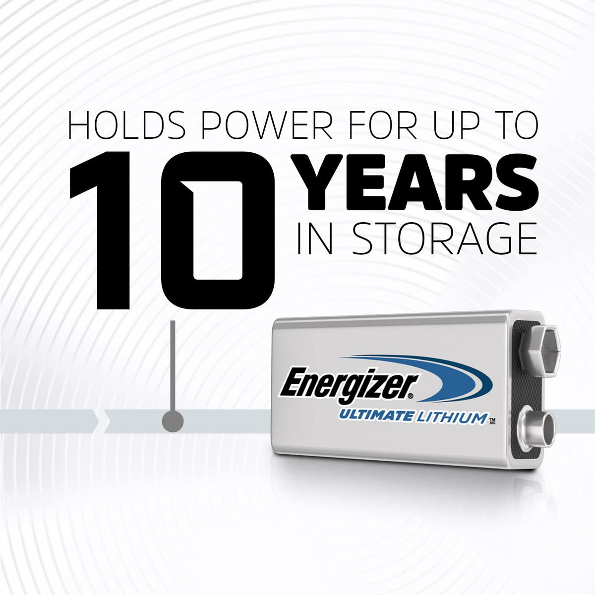 Two count Energizer Ultimate Lithium 9V cells for smoke detectors