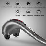 Hangsun dual head percussion massager close up of the variable speed control dial.