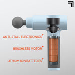 Close up view of the brushless motor vents on the Sharper Image Powerboost massager