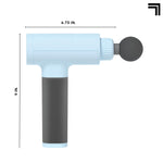Rechargeable percussion massager by Sharper Image highlighting the modern oval handle shape