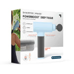 Full box packaging of the authentic Sharper Image Powerboost imported recovery device