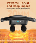 Aerlang percussion muscle massager LED display and controls