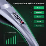 A detailed look at the soft silicone node attached to the head of the MEGAWISE handheld massager