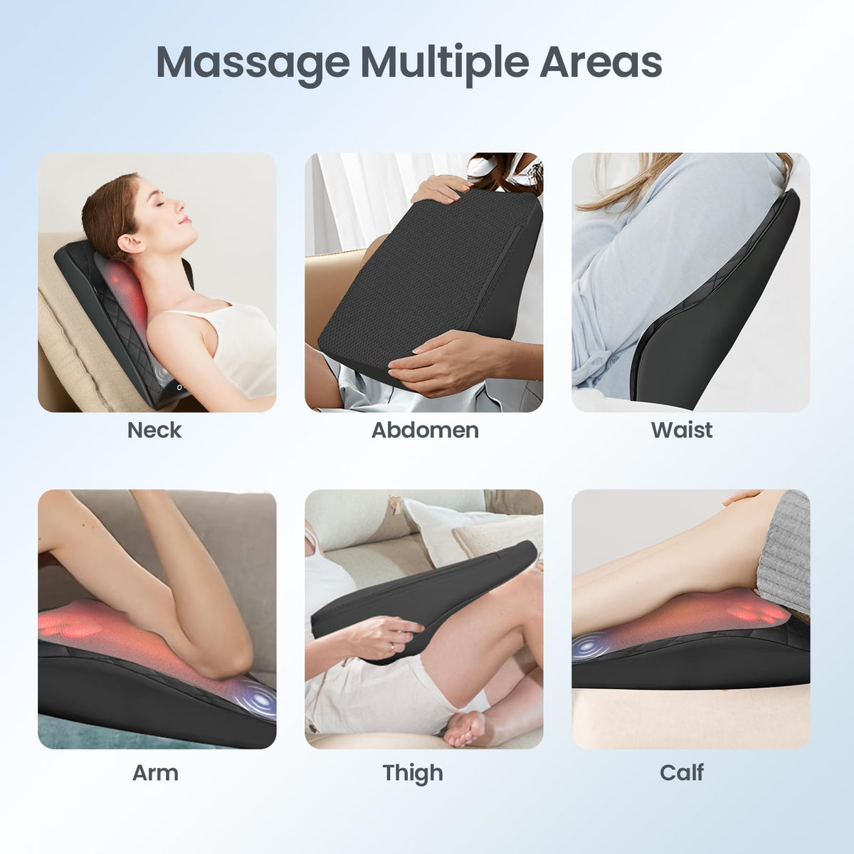 Packaging box for the authentic USA imported CuPiLo pain relief massager pillow.