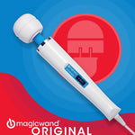 Magic Wand Original corded body massager with the free IntiMD pin point attachment accessory.