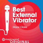 Magic Wand Original deep tissue personal massager packaging with included trigger point attachment.