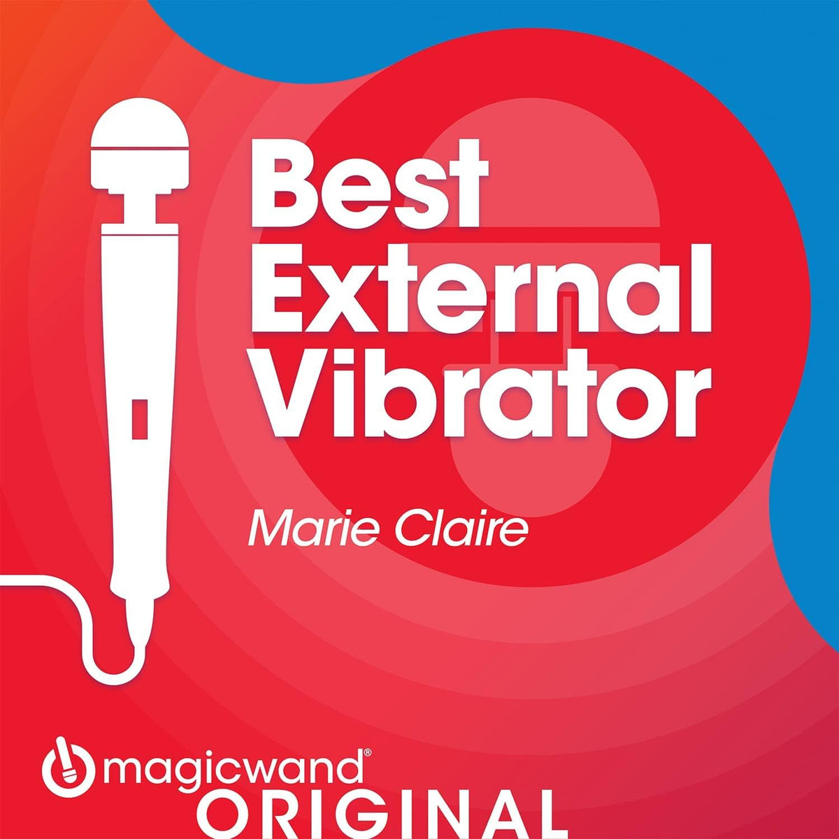 Magic Wand Original deep tissue personal massager packaging with included trigger point attachment.