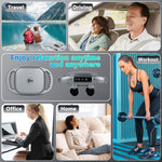 UFFAE six ball back massager positioned flat against a neutral backdrop illustrating compact storage potential