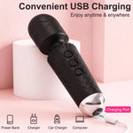 Generic Upgraded Handheld Rose Black Mini Massager being held in hand