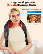 Infrared heating elements glowing on the shiatsu nodes to demonstrate warmth therapy