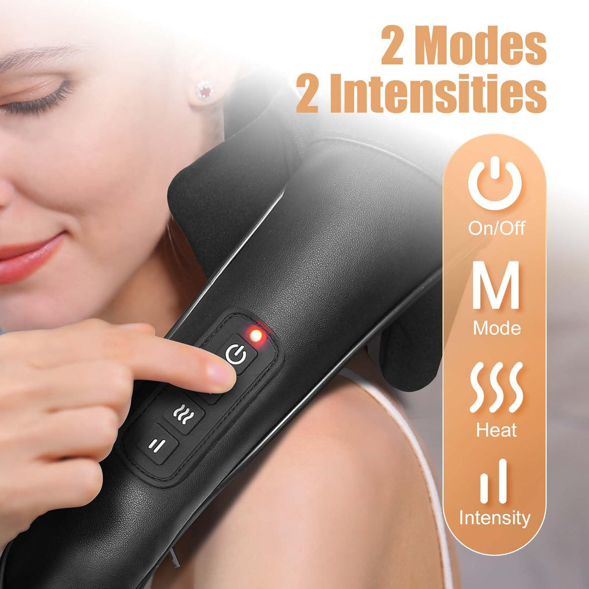 Masgre Muscle Pain Relief Massager applied on lower back