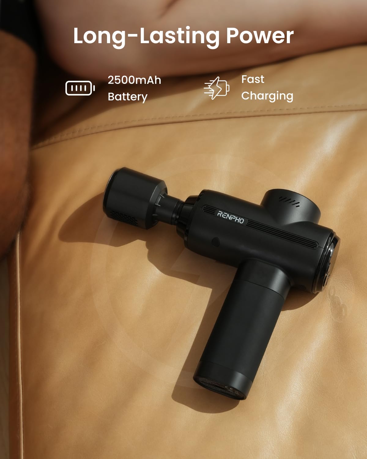 Renpho Active Thermacool 2 Massage Gun Charging with Type C Cable
